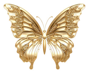 PNG Butterfly gold jewelry brooch