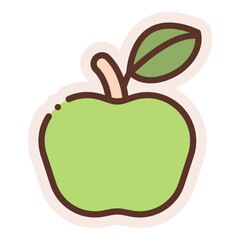 green apple fruit sticker