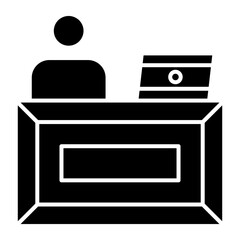 Check In Desk Icon Design