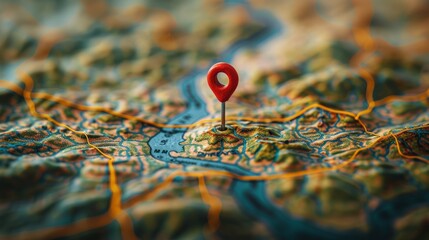 Small Red Marker on Map