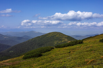 Beautiful view in the Carpathians. Spitzi Mountains. Ukraine