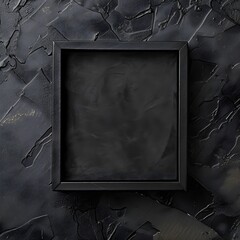 Elegant black frame on textured background generative ai