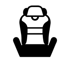Fototapeta premium Car Seat icon vector graphics element silhouette sign symbol illustration on a Transparent Background