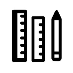 Measure icon vector graphics element silhouette sign symbol illustration on a Transparent Background