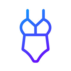 Swimsuit icon vector graphics element silhouette sign symbol illustration on a Transparent Background