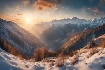 Kissenbezug sunset in the mountains © Muhammad Zubair 