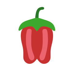 Pepper icon vector graphics element silhouette sign symbol illustration on a Transparent Background