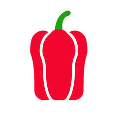 Pepper icon vector graphics element silhouette sign symbol illustration on a Transparent Background