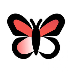 Butterfly icon vector graphics element silhouette sign symbol illustration on a Transparent Background