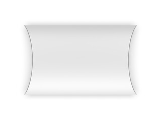 Pillow paper packaging blank template. 3d render illustration.