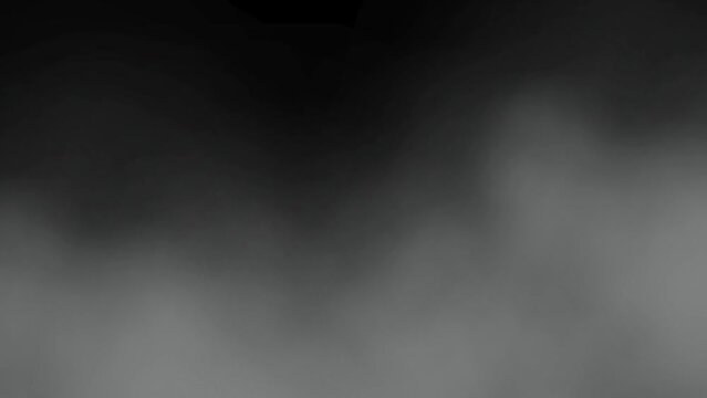 Atmospheric white smoke fog effect. Abstract white smoke texture floating softly on dark background with swirls and waves