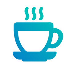 Coffee Cup icon vector graphics element silhouette sign symbol illustration on a Transparent Background