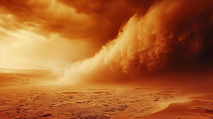 swirling sand storm engulfing desert landscape abstract scene of natures raw power digital art - obrazy, fototapety, plakaty