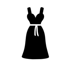 Bridal Gown icon vector graphics element silhouette Wedding sign symbol illustration on a Transparent Background