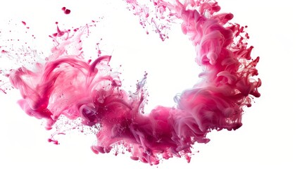 Pink Substance Formed in Letter O Shape
