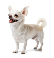 Obraz premium cute white chihuahua portrait on isolated background