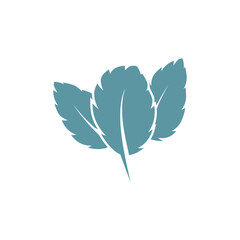 Mint leaf logo vector template symbol design