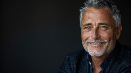 Obraz premium Portrait of a Joyful Senior Businessman Generative AI