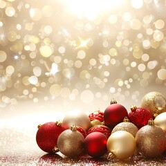 Radiant Holiday Splendor: Red & Gold Christmas Ball Decor