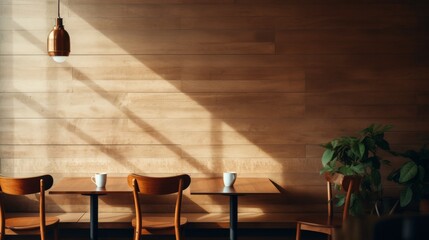 Row of Chairs in Front of Wooden Wall