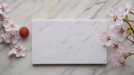 Marble Tile With Floral Pattern