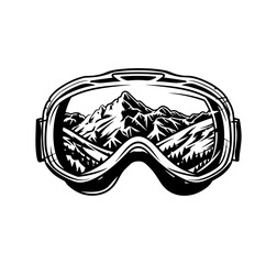 Ski Skibrille Vektor 