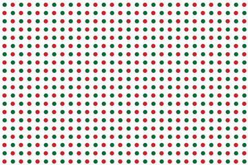 Red green polka dots pattern seamless. Christmas background