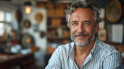 Confident Businessman in Casual Office Portrait Generative AI