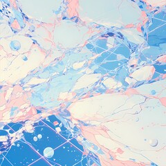 Fototapeta na wymiar Vivid and Mesmerizing Marble Texture Illustration with Bold Neon Pink and Blue Hues