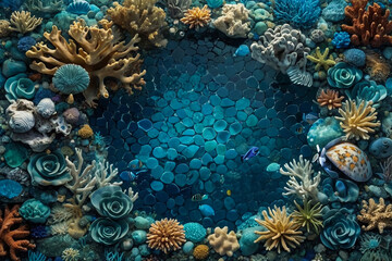 "Vivid Marine Life in a Tropical Reef"