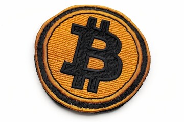 Bitcoin Patch on White Background