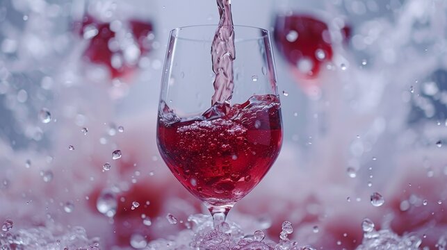 Capturing the Elegant Flow of Wine into a Glass Generative AI