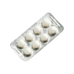Packs of pills. Isolated on transparent background. 