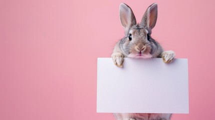 rabbit with card