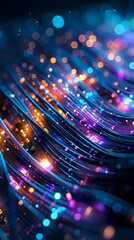Obraz premium Technology fiber optic illustration