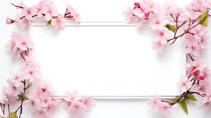 Obraz na płótnie Canvas tour de page floral, printemps et nature, généré par IA
