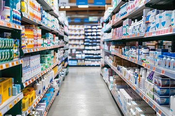 Naklejka premium Organized Pharmaceutical Inventory Management for Relaxation and Respiratory Therapies