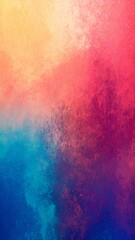 Grainy summer background abstract in pastel colors. Textured mobile header backdrop for Instagram, TikTok, Facebook stories and other social media. Bright gradient colors with noise effect texture - obrazy, fototapety, plakaty