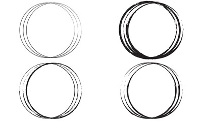 Grunge round shapes. Grunge banner collection. Vector