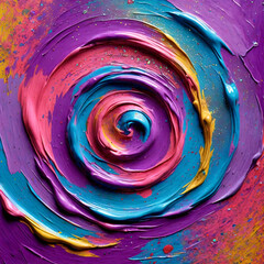 Swirling Colorful Splattered and Mixed Paint Graphic Resource Design Element 