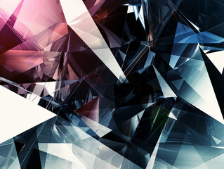 Colorful Abstract Geometric Fragmentation