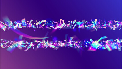 Transparent Serpentine. Falling Dust. Laser Surprise Cristals. Blue 3d Paper. Unicorn Effect. Disco Pattern. Festive Background. Cristal Design. Pink Transparent Serpentine