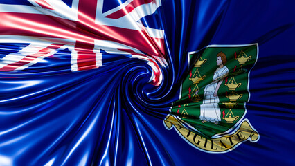 Whirling Elegance of the British Virgin Islands Flag