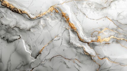 Close Up of Marble Surface With Gold Accents