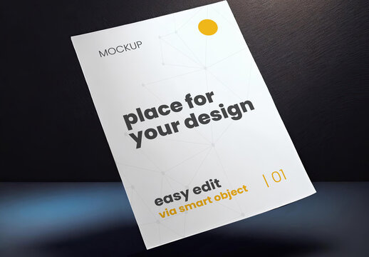 Floating Page Mockup 01 Generative AI