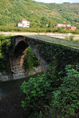 Historical Teraziler Bridge in Macka, Trabzon, Turkey. - obrazy, fototapety, plakaty