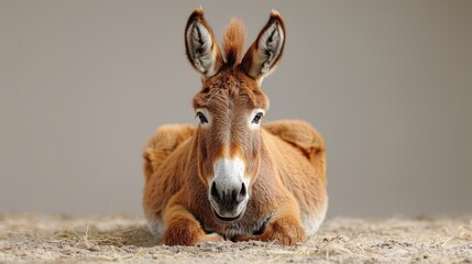 Donkey animal isolated on white