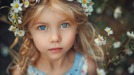 Fototapeta premium portrait of a girl with a wreath