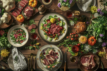 Artisanal Butchery Feast Table Display