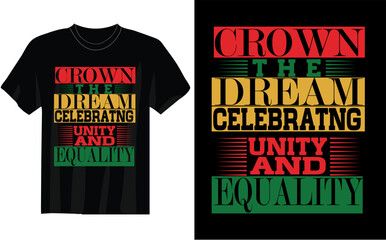 crown the dream celebratng unity and epuality t-shirt design  Paper heart, mustache and crown. Vector illustration. vector